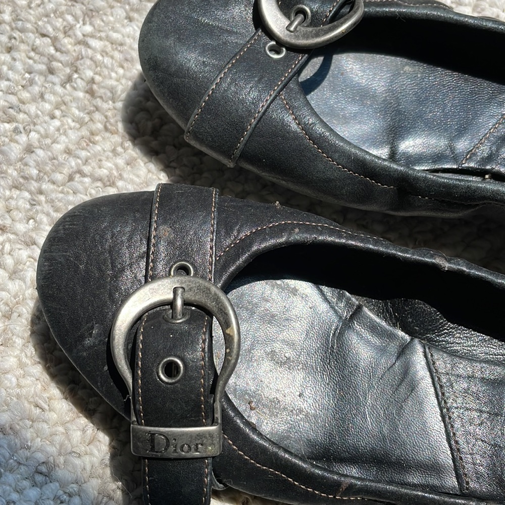 Dior Flat beautiful leather ballet shoes - Picture 3 of 5